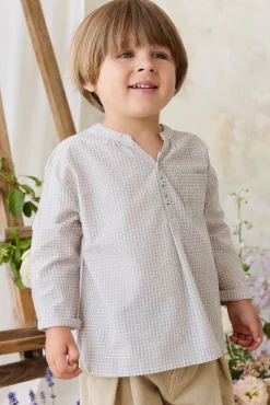Organic Cotton Kenji Top - Cloud check