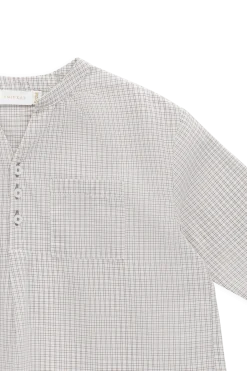 Organic Cotton Kenji Top - Cloud check