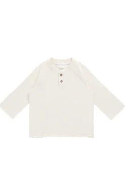 Organic Cotton Lewis Long Sleeve Tee - Parchment