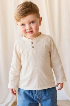 Organic Cotton Lewis Long Sleeve Tee - Parchment