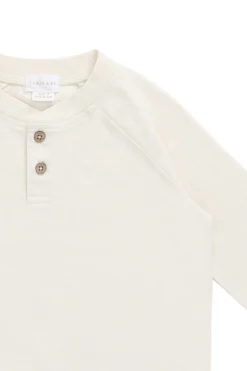 Organic Cotton Lewis Long Sleeve Tee - Parchment