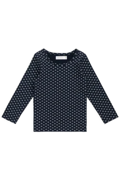 Organic Cotton Long Sleeve Top - Lisa Petite Indigo