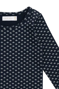Organic Cotton Long Sleeve Top - Lisa Petite Indigo