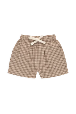 Organic Cotton Louis Short - Cabin Check Cocoa