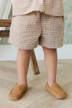 Organic Cotton Louis Short - Cabin Check Cocoa