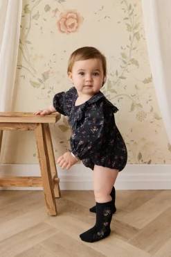 Organic Cotton Malia Playsuit - Bianca Noir