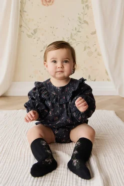 Organic Cotton Malia Playsuit - Bianca Noir