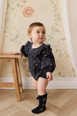 Organic Cotton Malia Playsuit - Bianca Noir