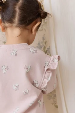 Organic Cotton Maple Sweatshirt-Bow Kitties Mauve
