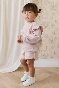 Organic Cotton Maple Sweatshirt-Bow Kitties Mauve