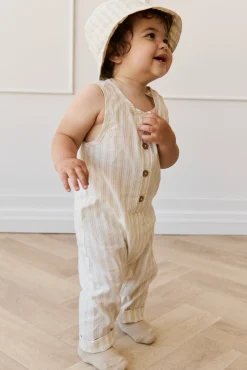 Organic Cotton Milo Jumpsuit - Variegated Stripe Foam
