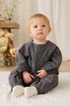 Organic Cotton Milton Onepiece - Basalt Grid
