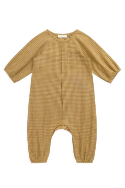 Organic Cotton Milton Onepiece - Windowpane Check Buckwheat