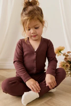 Organic Cotton Modal Cardigan - Burnt Cinnamon