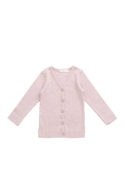 Organic Cotton Modal Cardigan - Chalk Marle