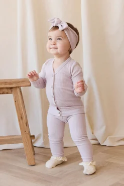 Organic Cotton Modal Cardigan - Violet Tint