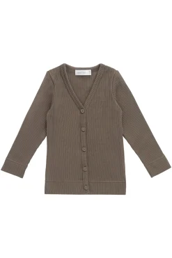 Organic Cotton Modal Cardigan - Fir Bark
