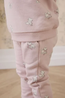 Organic Cotton Morgan Track Pant-Bow Kitties Mauve