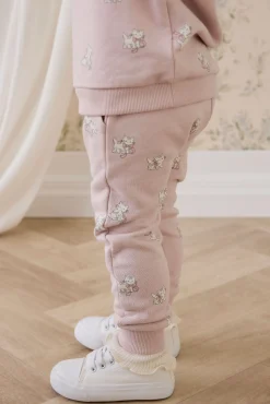 Organic Cotton Morgan Track Pant-Bow Kitties Mauve