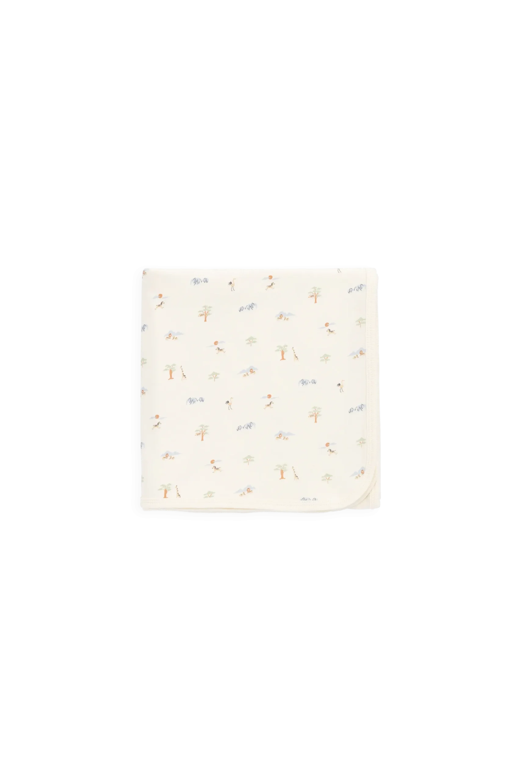 Organic Cotton Murphy Blanket - Savannah Animals Tofu