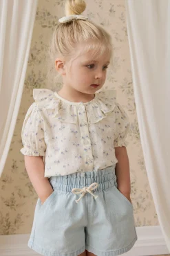 Organic Cotton Muslin Alora Top-Molly Blue
