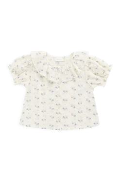 Organic Cotton Muslin Alora Top-Molly Blue