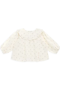 Organic Cotton Muslin Amira Blouse - Willow Rose
