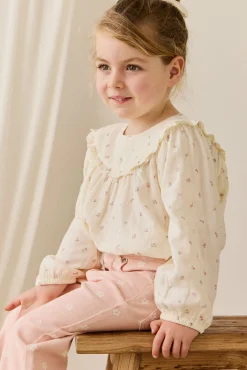 Organic Cotton Muslin Amira Blouse - Willow Rose
