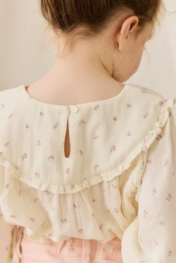 Organic Cotton Muslin Amira Blouse - Willow Rose