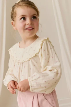 Organic Cotton Muslin Amira Blouse - Willow Rose