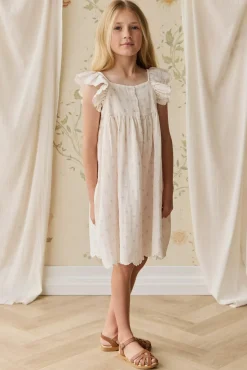 Organic Cotton Muslin Annalise Dress - Pauline Pink