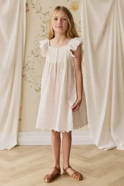 Organic Cotton Muslin Annalise Dress - Pauline Pink