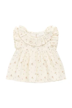 Organic Cotton Muslin Banks Blouse - Dina Antique