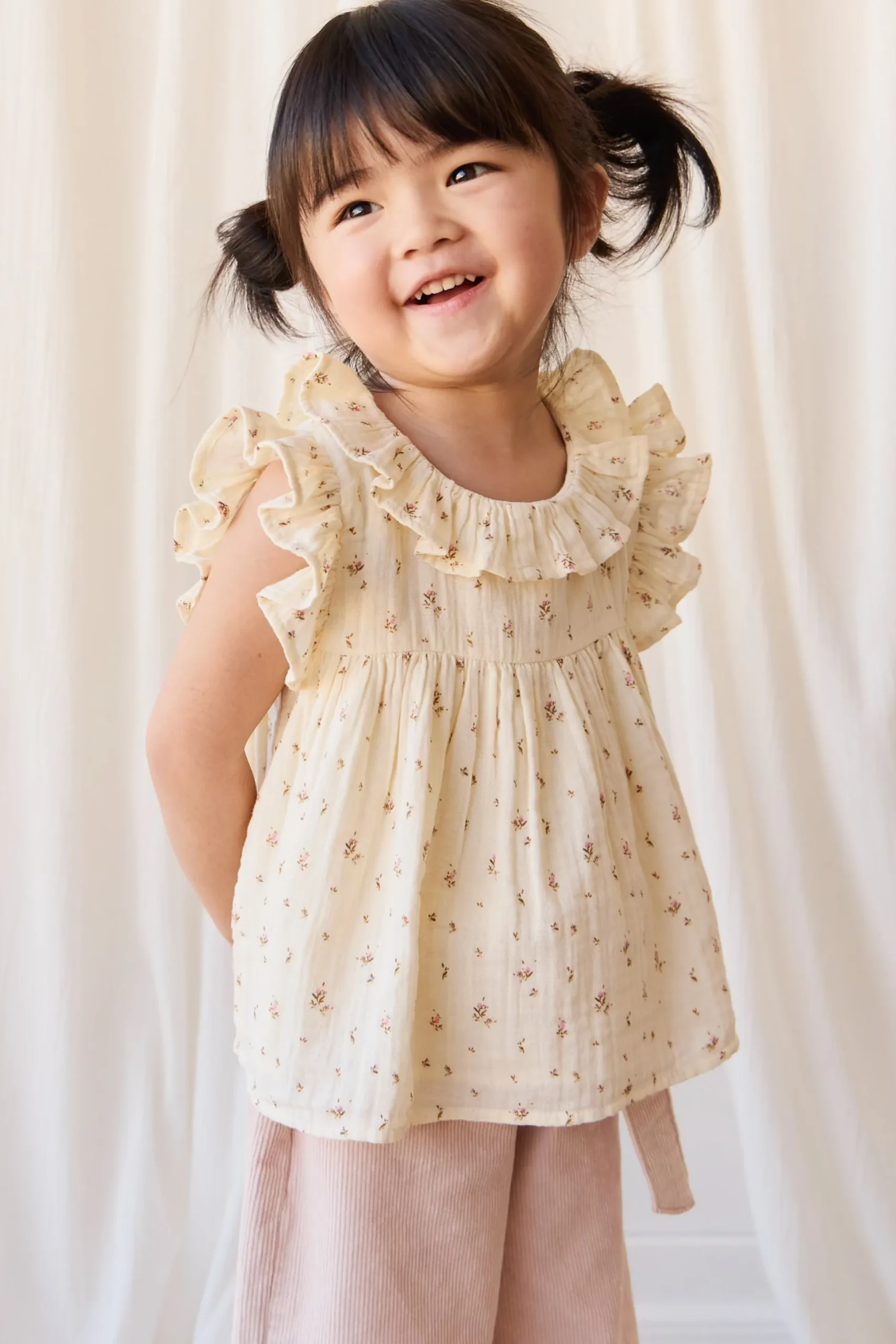 Organic Cotton Muslin Banks Blouse - Dina Antique