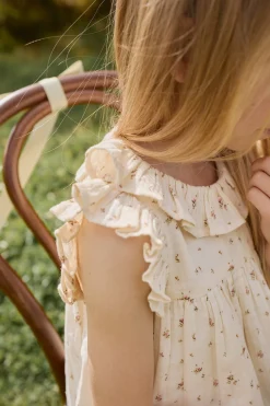 Organic Cotton Muslin Banks Blouse - Dina Antique