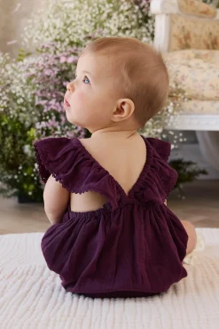 Organic Cotton Muslin Beatrice Playsuit - Fig