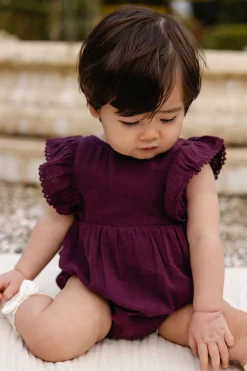 Organic Cotton Muslin Beatrice Playsuit - Fig
