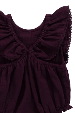 Organic Cotton Muslin Beatrice Playsuit - Fig