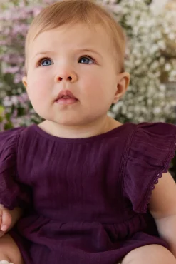 Organic Cotton Muslin Beatrice Playsuit - Fig