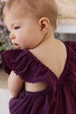 Organic Cotton Muslin Beatrice Playsuit - Fig