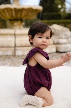 Organic Cotton Muslin Beatrice Playsuit - Fig