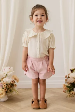 Organic Cotton Muslin Bowie Blouse - Parchment