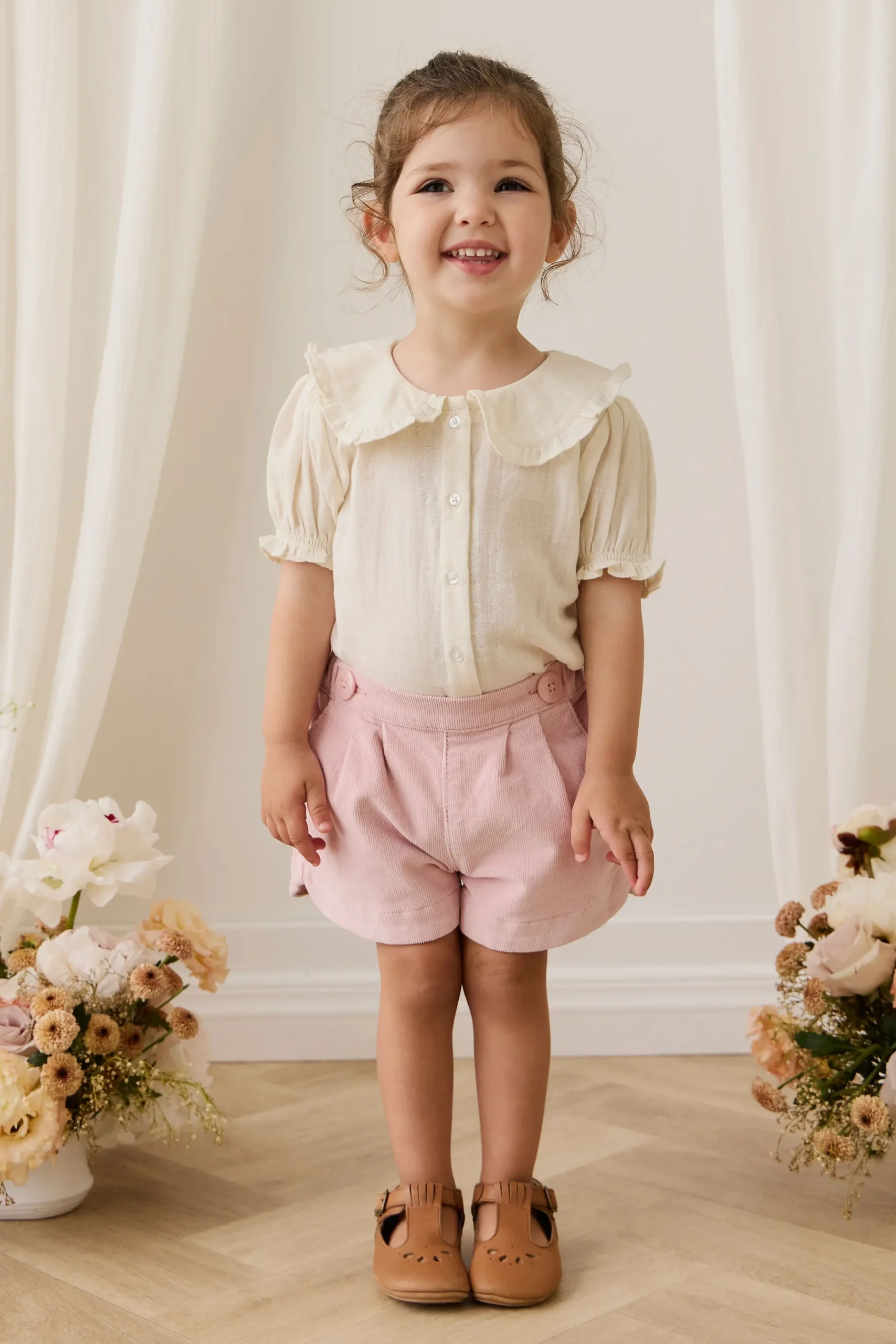 Organic Cotton Muslin Bowie Blouse - Parchment