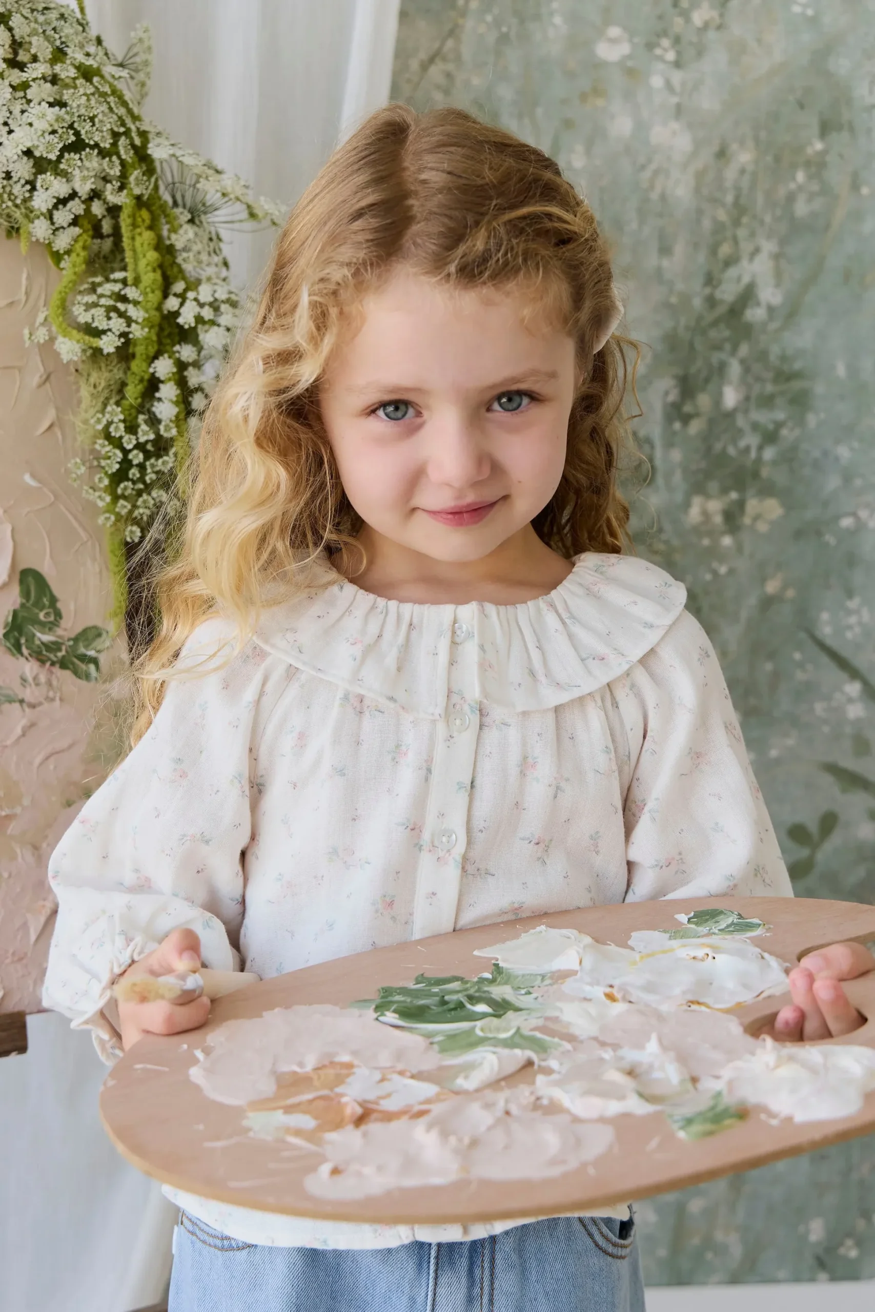 Organic Cotton Muslin Christabel Blouse - Solange Snow