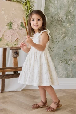 Organic Cotton Muslin Christabel Dress - Solange Snow
