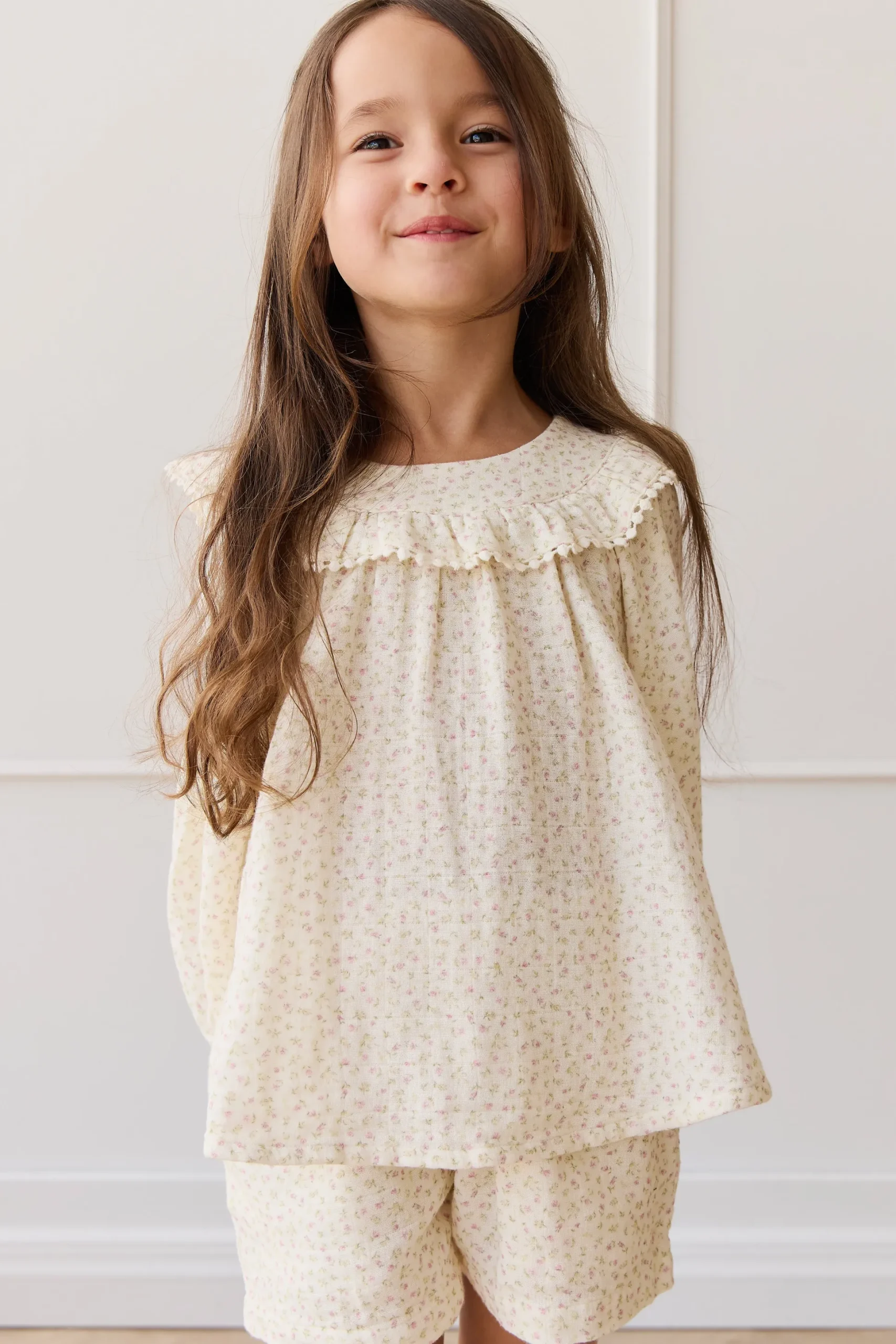 Organic Cotton Muslin Cleo Blouse - Pippa Pink