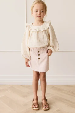 Organic Cotton Muslin Cleo Blouse - Emelia Pink