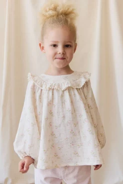 Organic Cotton Muslin Cleo Blouse - Emelia Pink