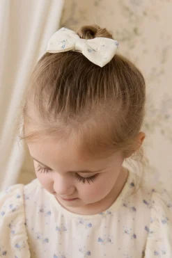 Organic Cotton Muslin Desiree Bow-Molly Blue