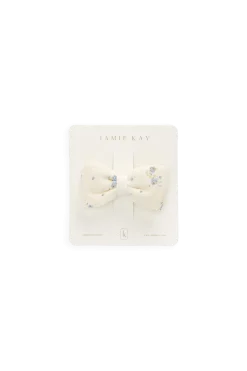 Organic Cotton Muslin Desiree Bow-Molly Blue